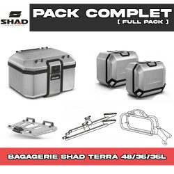 PACK-H0ICX-D0TR48/36100 : Pacchetto Bagagli Shad Terra 48/36/36L Alluminio Honda NX500