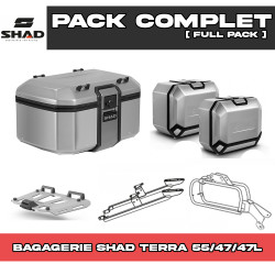 PACK-H0ICX-D0TR55/47100 : Pack Bagagerie Shad Terra 55/47/47L Alu Honda NX500