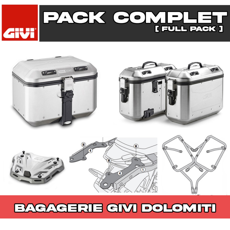 PACK-1171-DLMA : Givi Dolomiti Alu Gepäckpaket Honda NX500