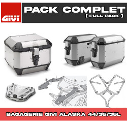 PACK-1171-ALA44A : Givi Alaska Luggage Pack 44/36/36L Aluminium Honda NX500