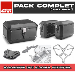 PACK-1171-ALA56B : Pacchetto Bagagli Givi Alaska 56/36/36L Nero Honda NX500