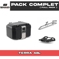 PACK-H0CX56ST-D0TR48100B : Kit Top-Case Shad Terra 48L Nero Honda NX500