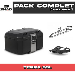 PACK-H0CX56ST-D0TR55100B : Pacchetto Top-Case Shad Terra 55L Nero Honda NX500