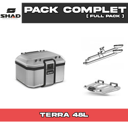 PACK-H0CX56ST-D0TR48100 : Pacchetto Top-Case Shad Terra 48L Alluminio Honda NX500