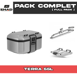 PACK-H0CX56ST-D0TR55100 : Pacchetto Top-Case Shad Terra 55L Alluminio Honda NX500