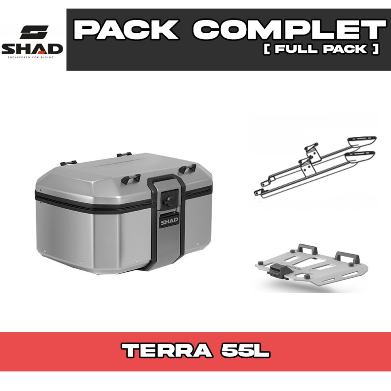 PACK-H0CX56ST-D0TR55100 : Shad Terra 55L Alu Topcase-Set Honda NX500