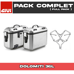 PACK-PLO1171MK -DLMK36APACK2 : Givi Dolomiti 36L Aluminum Side Case Pack Honda NX500