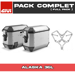 PACK-PLO1171MK-ALA36APACK2 : Pack Maletas laterales Givi Alaska 36L Alu Honda NX500