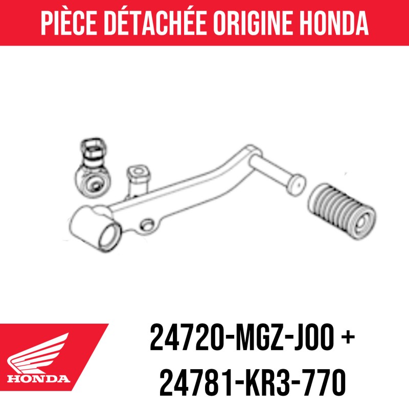 24720-MGZ-J00 + 24781-KR3-770 : Geschwindigkeitswähler und Gummi Honda Honda NX500