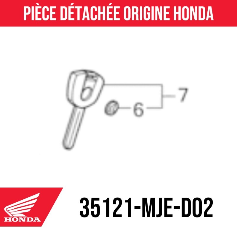 35121-MJE-D02 : Chiave Honda Honda NX500