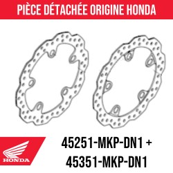 45251-MKP-DN1 + 45351-MKP-DN1 : Honda Front Brake Disc Set Honda NX500