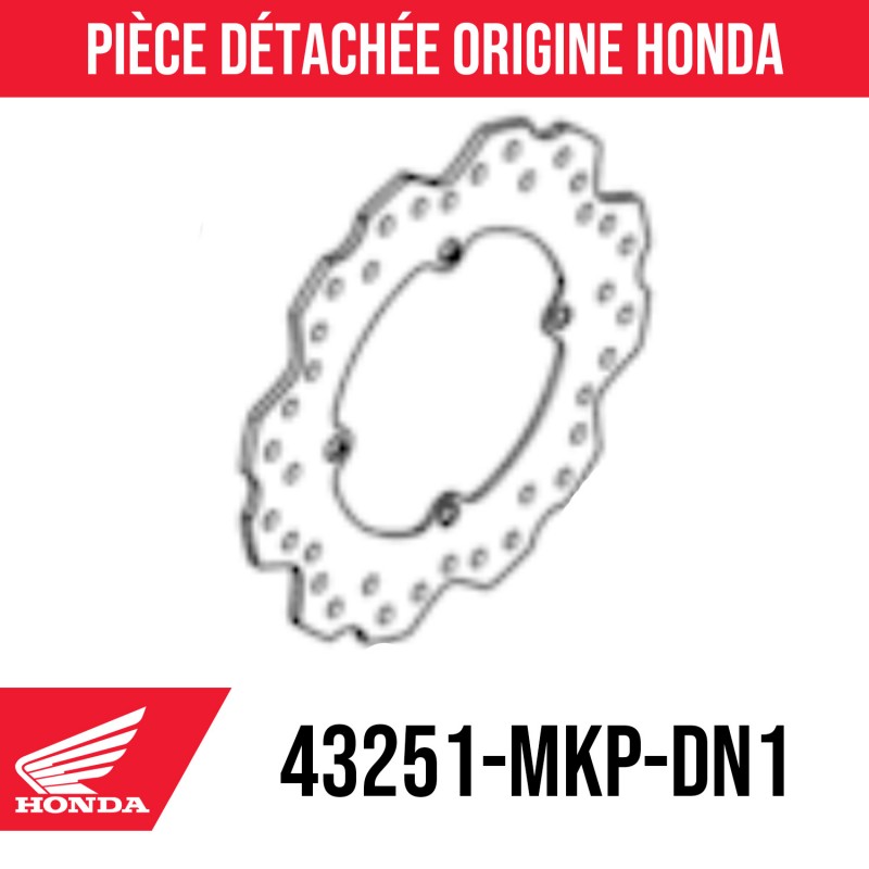 43251-MKP-DN1 : Disque de frein arrière Honda Honda NX500