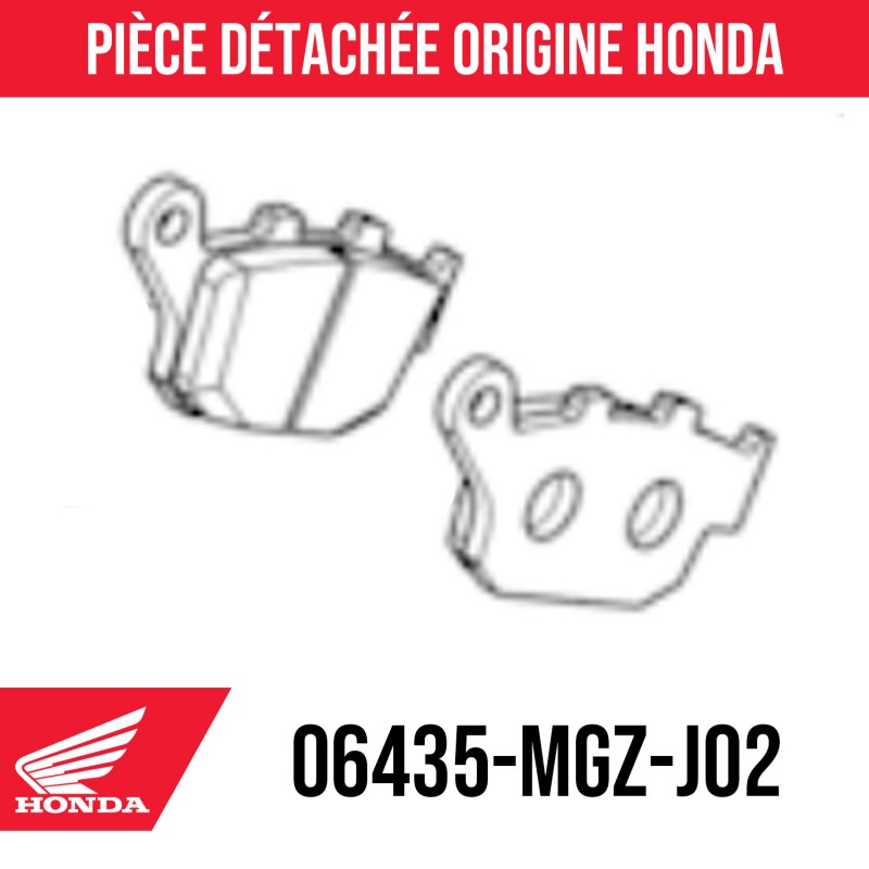 06435-MGZ-J02 : Hinterbremsbeläge für Honda Honda NX500