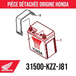 31500-KZZ-J81 : Honda Yuasa YTZ8V Battery Honda NX500